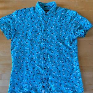 Rodd & Gunn Men’s size M, Linen Toucan-Print Button-Down Shirt